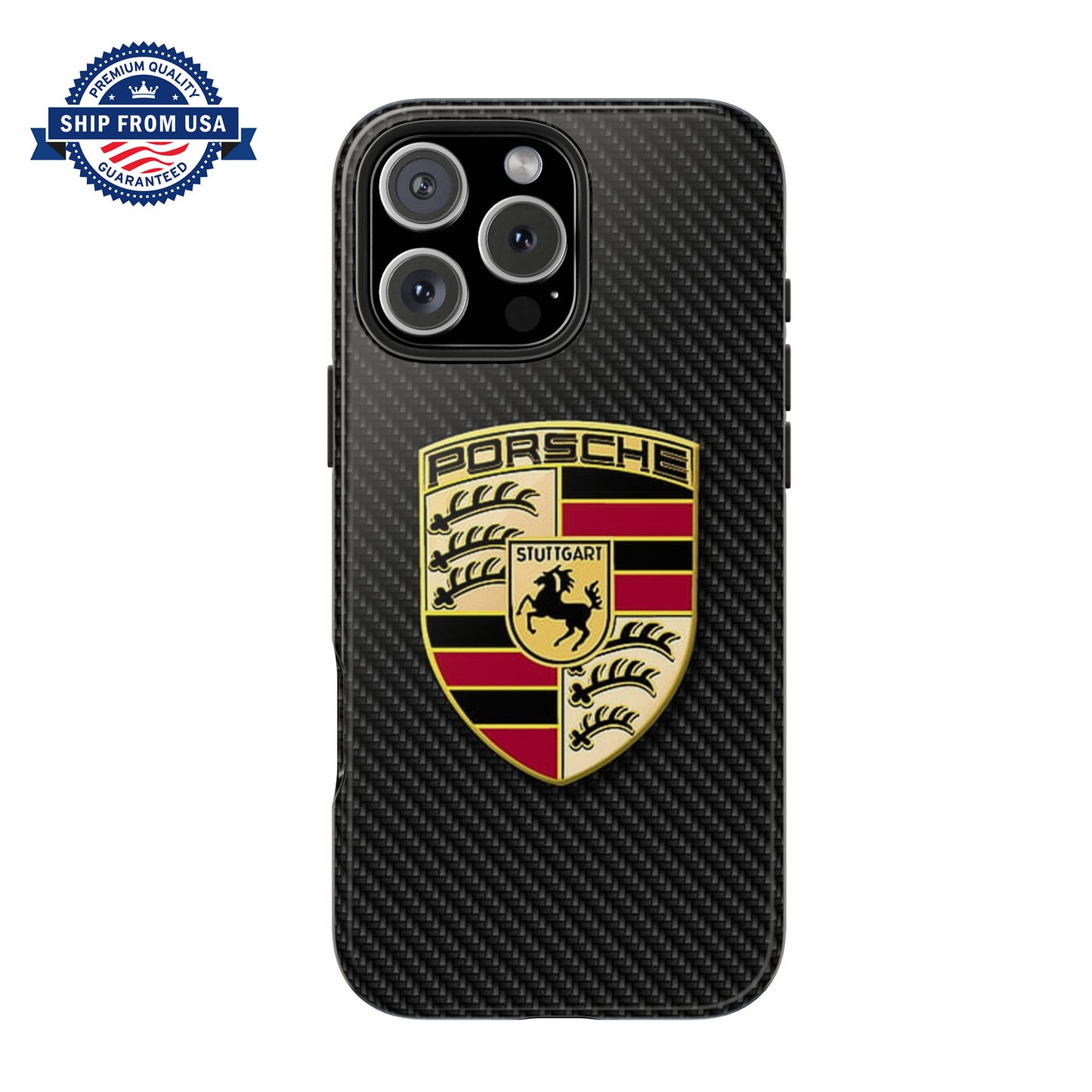 Porsche Sport Car Tough Cover iPhone X Xs Xr 11 12 13 14 15 16 Pro Max Mini Plus Case