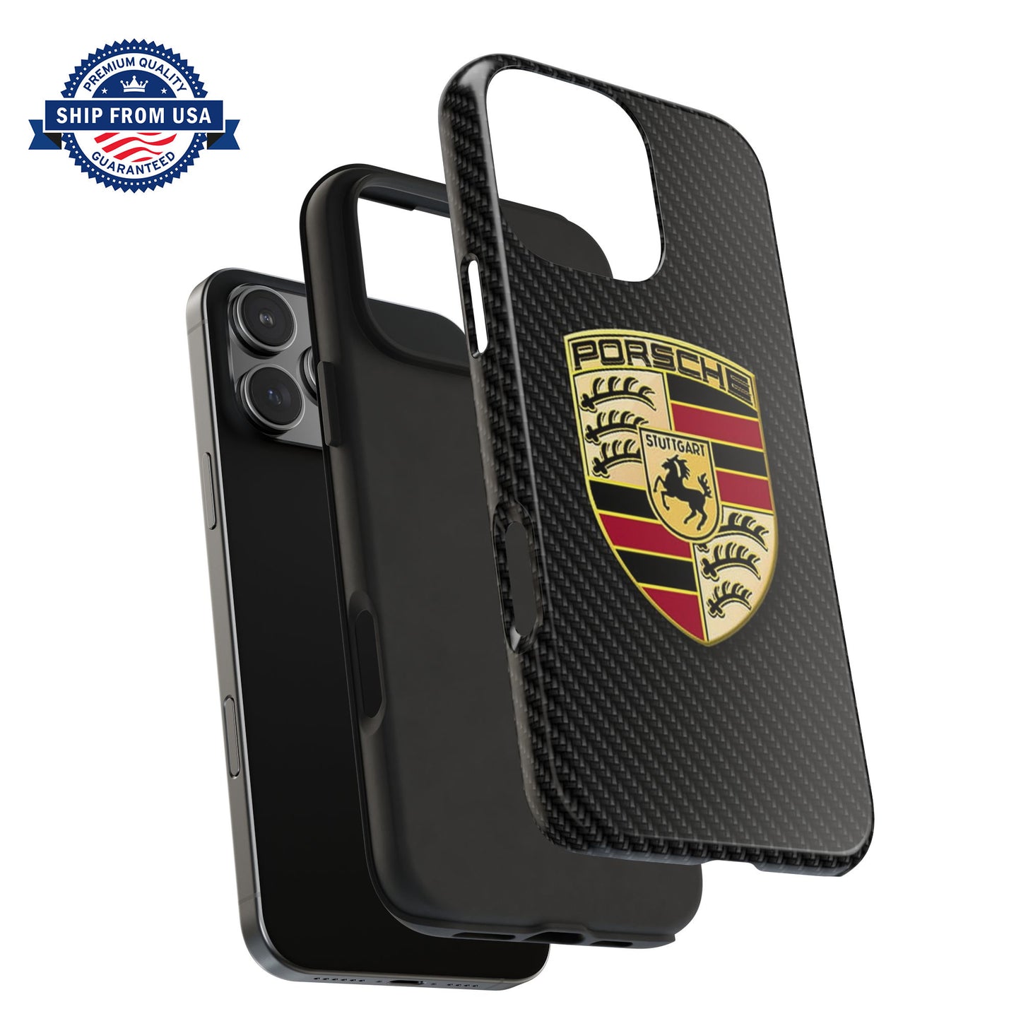 Porsche Sport Car Tough Cover iPhone X Xs Xr 11 12 13 14 15 16 Pro Max Mini Plus Case